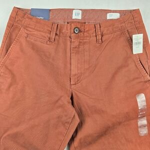 GAP Mens Slim Fit Chino Pants 31x30 GapFlex Copper Brown Casual Trousers‎